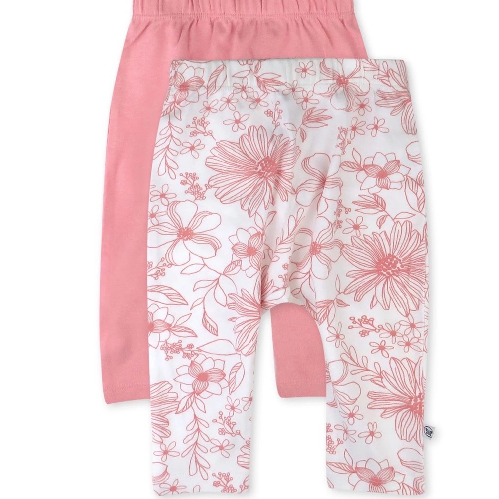 The Honest Company Pink and White Floral Joggers